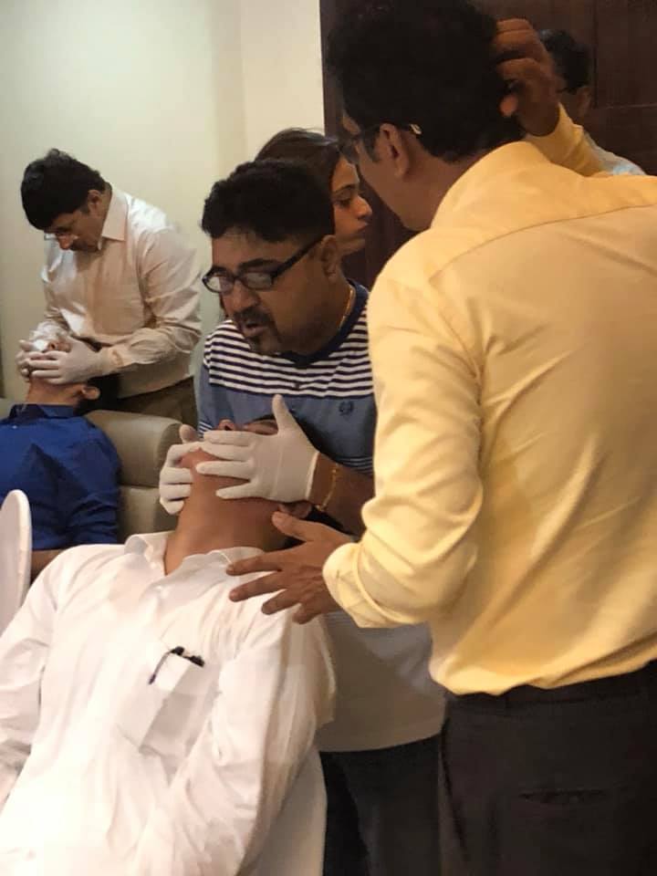 Dr Himadri Chakrabarty doing the course on Smylist Technique of Smile design.